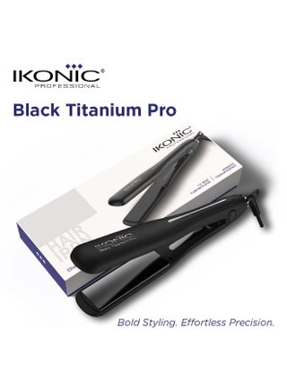 Ikonic Black Titanium Pro 3.0 Hair Straightener,Dual Black Titanium Plates Instant Heat-Up Auto Shut-Off All Hair Type - view 2